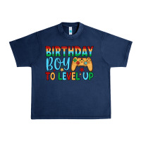 Navy birthday boy to level up Urban Heavy Tee - JahusDesignShop