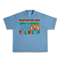 Pebble Blue birthday boy to level up Urban Heavy Tee - JahusDesignShop