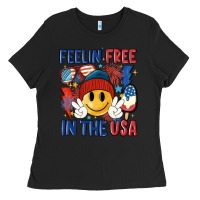 Black feelin free in the usa Ladies Tee - MaliasSmallBusiness