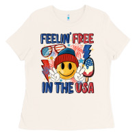 Bone feelin free in the usa Ladies Tee - MaliasSmallBusiness