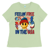 Matcha feelin free in the usa Ladies Tee - MaliasSmallBusiness