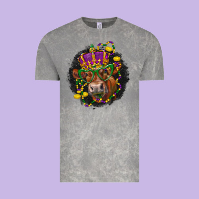Mardi Gras Red Angus Vintage Tee Designed By Lillyallendesigns