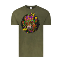 Vintage Olive Mardi Gras red Angus Vintage Tee - LillyAllenDesigns
