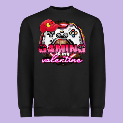Gaming Is My Valentine Heavyweight Sweatshirt Designed By Howdyjamesfarm