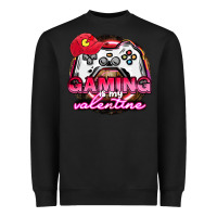 Black Gaming is my valentine Heavyweight Sweatshirt - HowdyJamesFarm