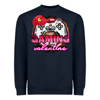 Navy Gaming is my valentine Heavyweight Sweatshirt - HowdyJamesFarm