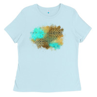 Turquoise Leopard Patch Ladies Tee | Teevron