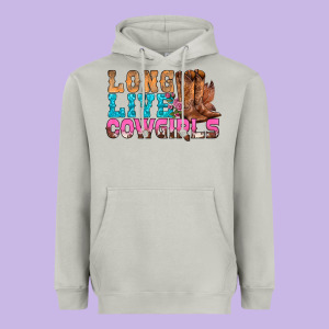 Western Long Live Cowgirls With Roses Heavyweight Hoodie Designed By Bundleandbundleshop