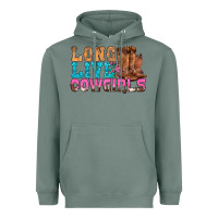 Sage Western Long Live Cowgirls With Roses Heavyweight Hoodie - BundleAndBundleShop
