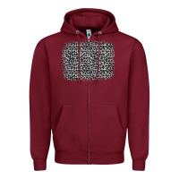 Burgundy grey leopard background Zipper Hoodie - OliviaCreatesArt