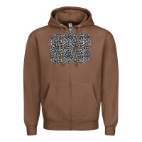 Chestnut grey leopard background Zipper Hoodie - OliviaCreatesArt