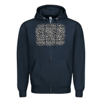 Navy grey leopard background Zipper Hoodie - OliviaCreatesArt