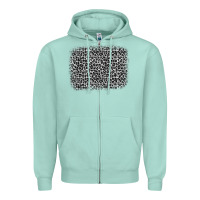Seafoam grey leopard background Zipper Hoodie - OliviaCreatesArt