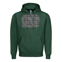 Sports Green grey leopard background Zipper Hoodie - OliviaCreatesArt