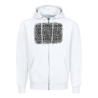White grey leopard background Zipper Hoodie - OliviaCreatesArt