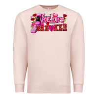 Pale Pink heart breaker Premium Sweatshirt - FaDigitalArtStudio