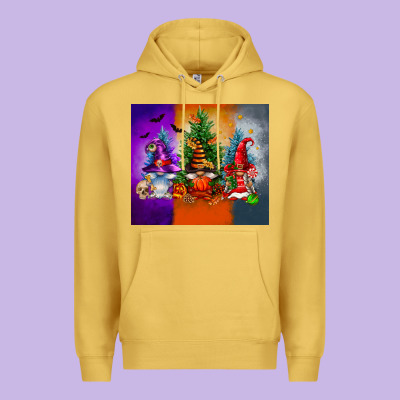 Halloween Gnomes Premium Hoodie Designed By Fadigitalartstudio