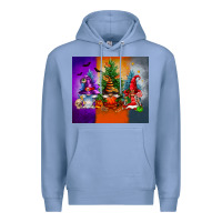 Colony Blue halloween gnomes Premium Hoodie - FaDigitalArtStudio