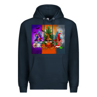 Navy halloween gnomes Premium Hoodie - FaDigitalArtStudio