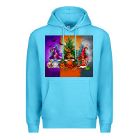 Ocean Blue halloween gnomes Premium Hoodie - FaDigitalArtStudio