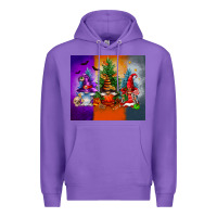 Purple halloween gnomes Premium Hoodie - FaDigitalArtStudio