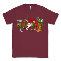 Burgundy christmas phlebotomist Classic Tee - LillyAllenDesigns