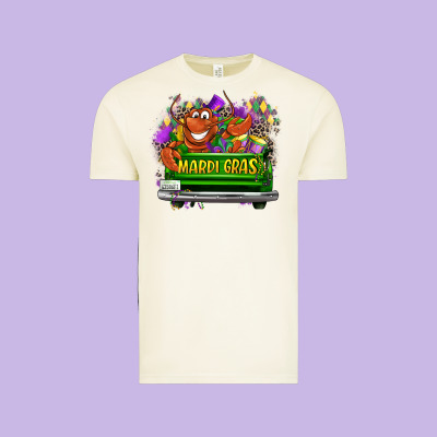 Mardi Gras Truck Vintage Tee Designed By Lillyallendesigns