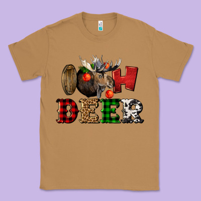 Oh Deer Christmas Classic Tee Designed By Lillyallendesigns