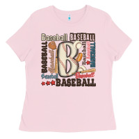Bubblegum Pink baseball Ladies Tee - MaliasSmallBusiness