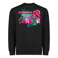 Black Stronger than Cancer Heavyweight Sweatshirt - HowdyJamesFarm