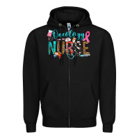 Black oncology nurse Zipper Hoodie - OliviaCreatesArt