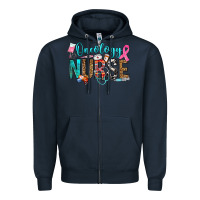 Navy oncology nurse Zipper Hoodie - OliviaCreatesArt