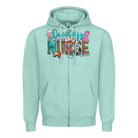 Seafoam oncology nurse Zipper Hoodie - OliviaCreatesArt