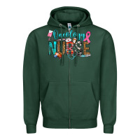 Sports Green oncology nurse Zipper Hoodie - OliviaCreatesArt