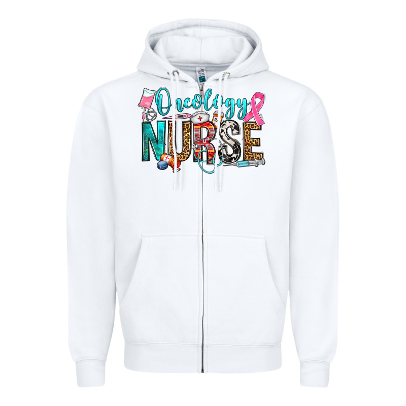Oncology Nurse Zipper Hoodie by OliviaCreatesArt | Teevron