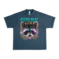 Midnight Navy cute but feral Urban Heavy Tee - Artiststas
