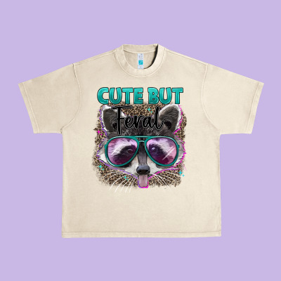 Cute But Feral Urban Heavy Tee Designed By Artiststas