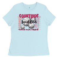 Baby Blue volleyball mom Ladies Tee - MaliasSmallBusiness