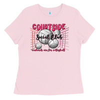 Bubblegum Pink volleyball mom Ladies Tee - MaliasSmallBusiness