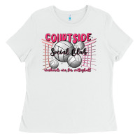 White volleyball mom Ladies Tee - MaliasSmallBusiness