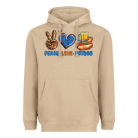 Mushroom Peace Love Hotdog Heavyweight Hoodie - BundleAndBundleShop