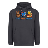 Smoke Peace Love Hotdog Heavyweight Hoodie - BundleAndBundleShop
