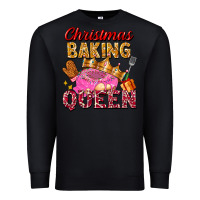 Black christmas baking queen Premium Sweatshirt - FaDigitalArtStudio