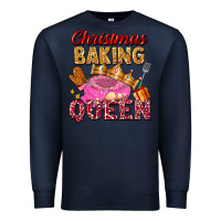 Navy christmas baking queen Premium Sweatshirt - FaDigitalArtStudio