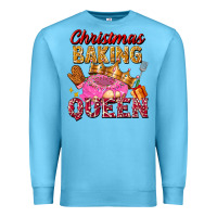 Ocean Blue christmas baking queen Premium Sweatshirt - FaDigitalArtStudio