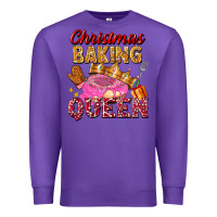 Purple christmas baking queen Premium Sweatshirt - FaDigitalArtStudio