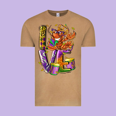 Mardi Gras Love Vintage Tee Designed By Lillyallendesigns