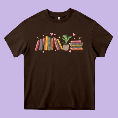 Book Tropes Heavy Core Tee Designed By Maliassmallbusiness