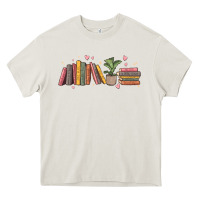 Cream book tropes Heavy Core Tee - MaliasSmallBusiness