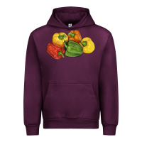 Mauve Wine Peppers Urban Hoodie - LillyAllenDesigns
